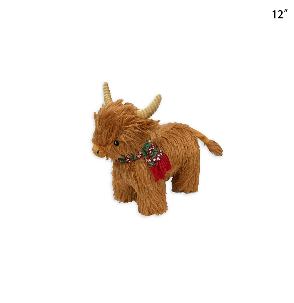 Hondenknuffel Kerst Schotse Hooglander 30 cm