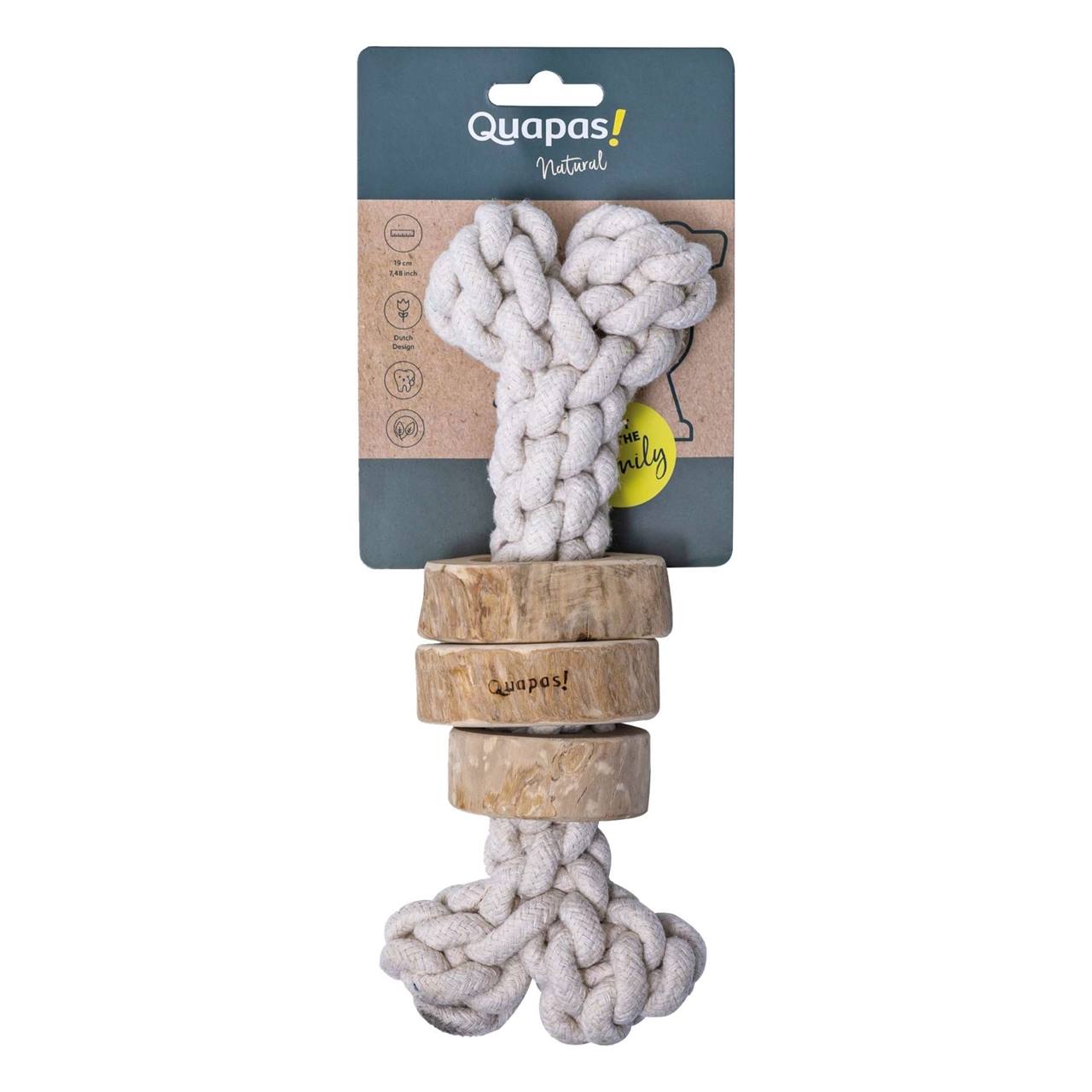 Quapas! Dog Toy Coffeewood Bone