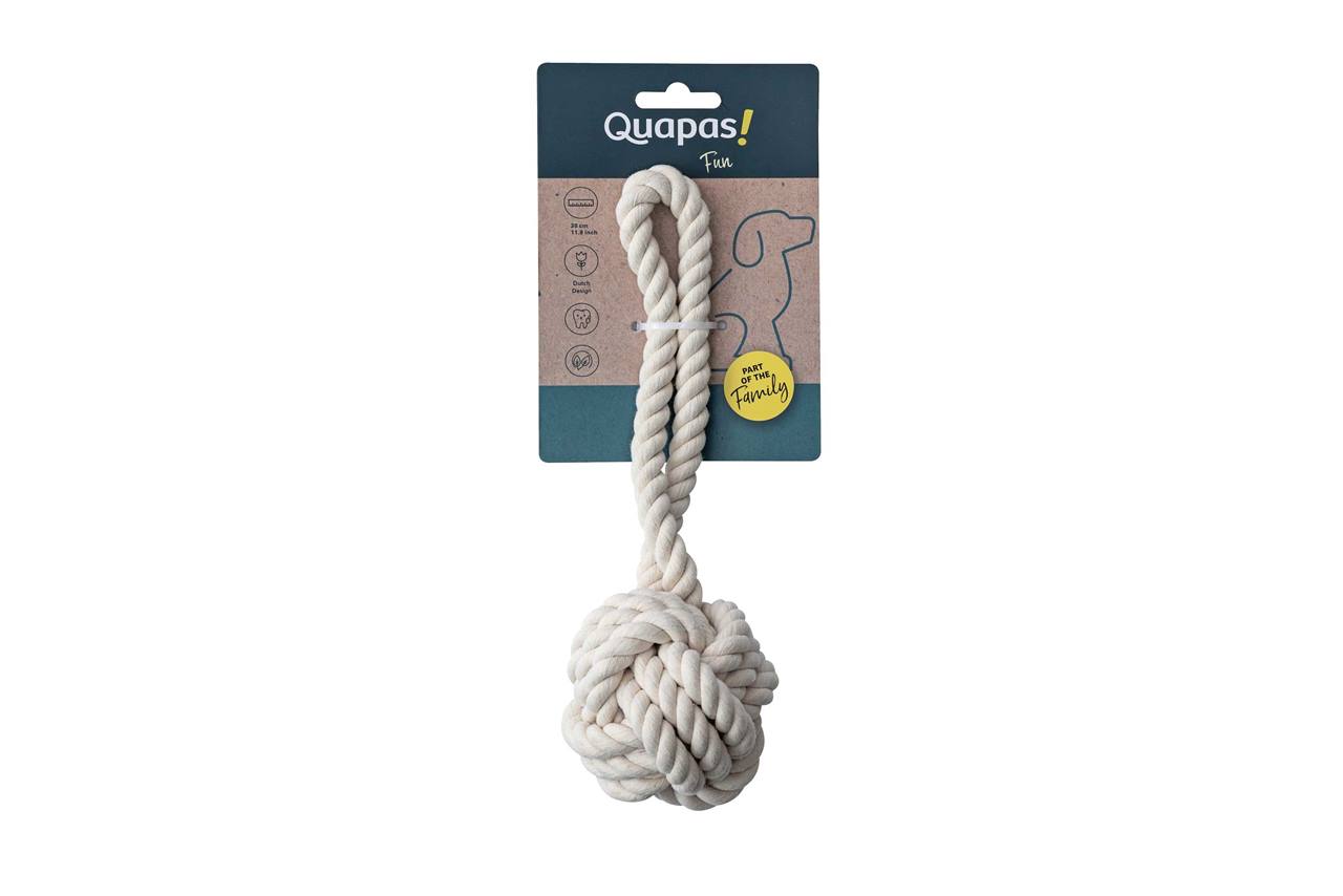 Quapas! Dog Toy Rope L Ball 30cm natural