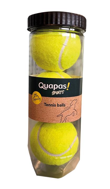 Quapas! Hondenspeelgoed Sport 3 tennis bal in koker