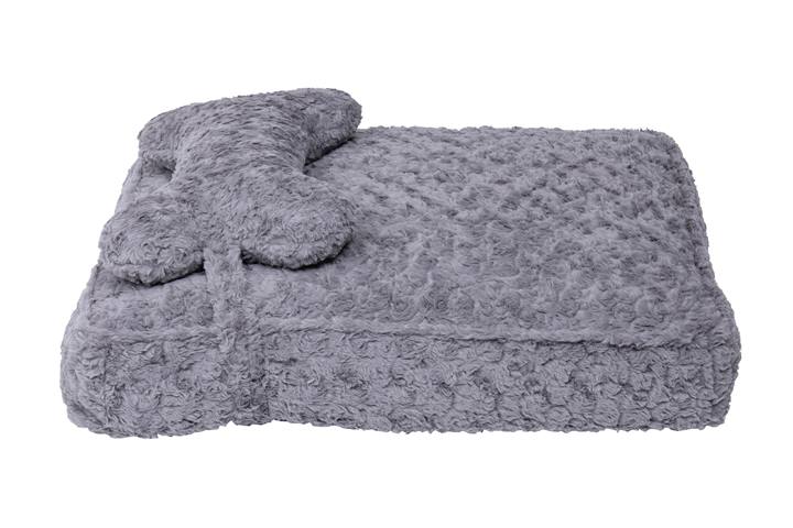 Quapas! Dog Bed with Bone Grey