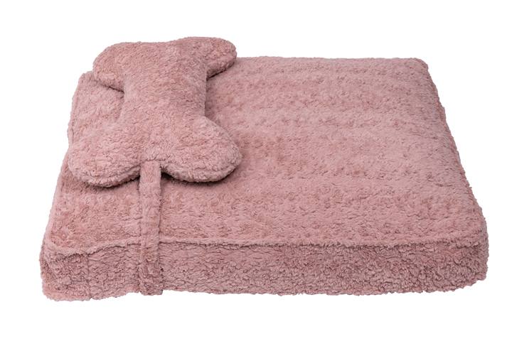 Quapas! Dog Bed with Bone Pink