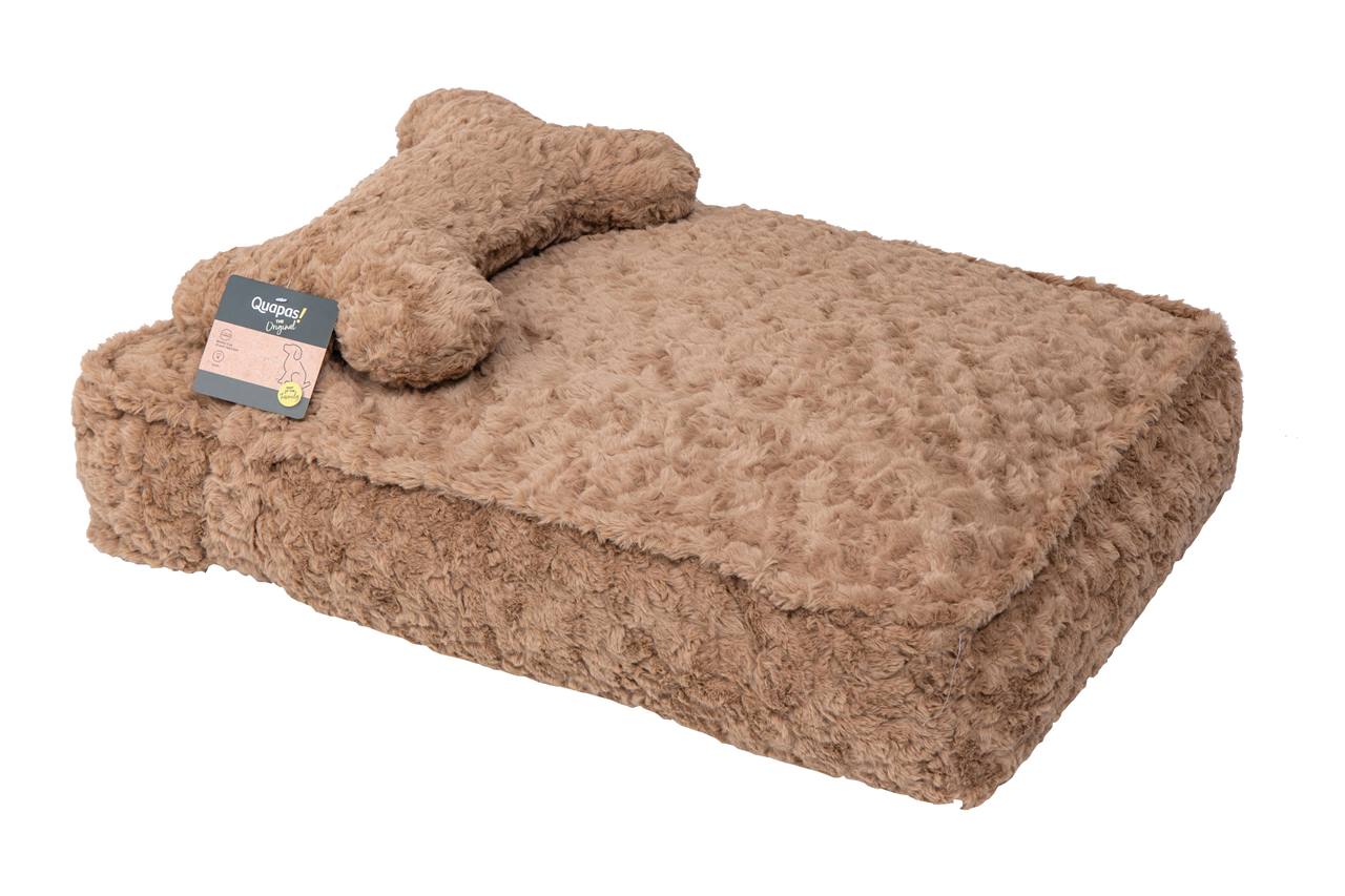 Quapas! Hundebett mit Knochen Beige 110x95x15cm