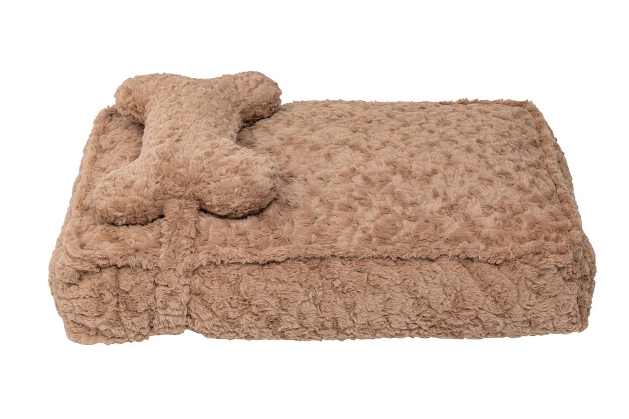 Quapas! Hundebett mit Knochen Beige 110x95x15cm