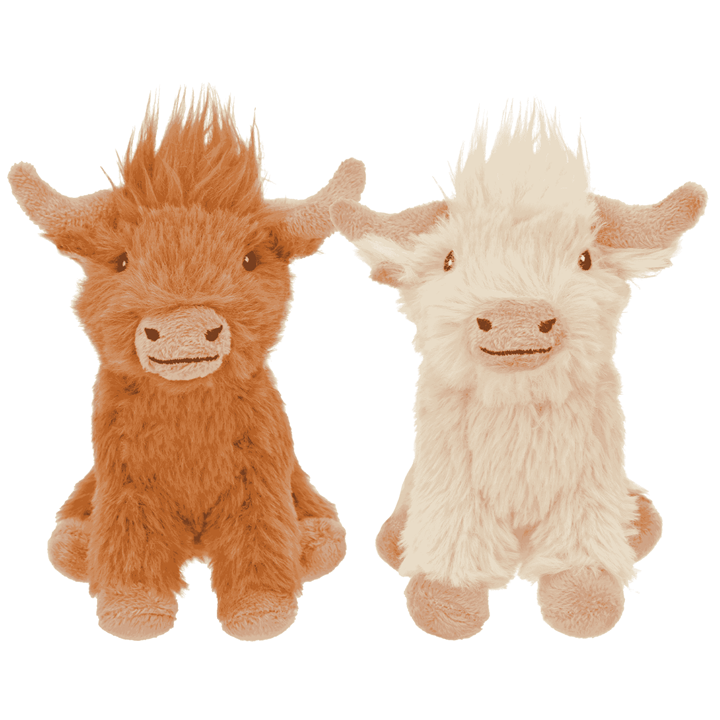 Multipet Mini Dog Cuddly Toy Highland Cow Brown/Beige