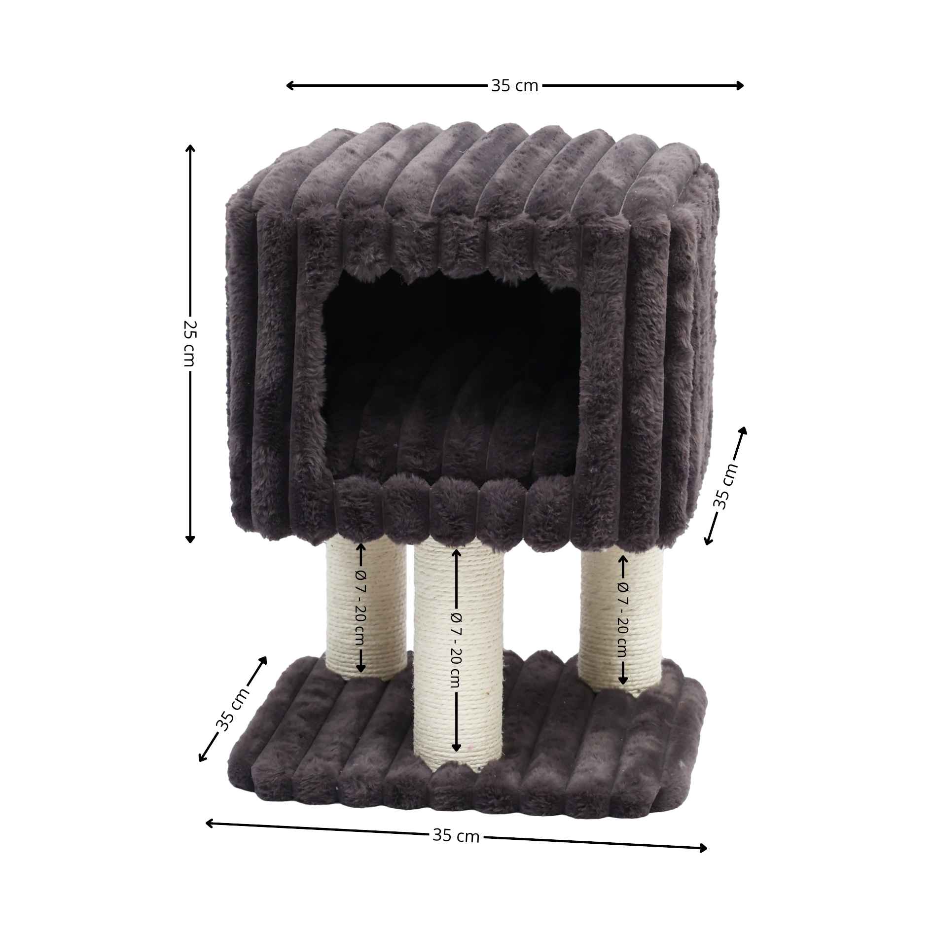 Quapas! Katzenhaus Cozy Dark Grey