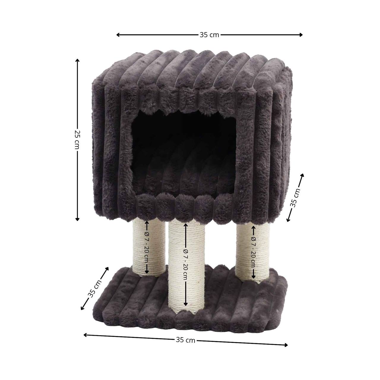 Quapas! Katzenhaus Cozy Dark Grey