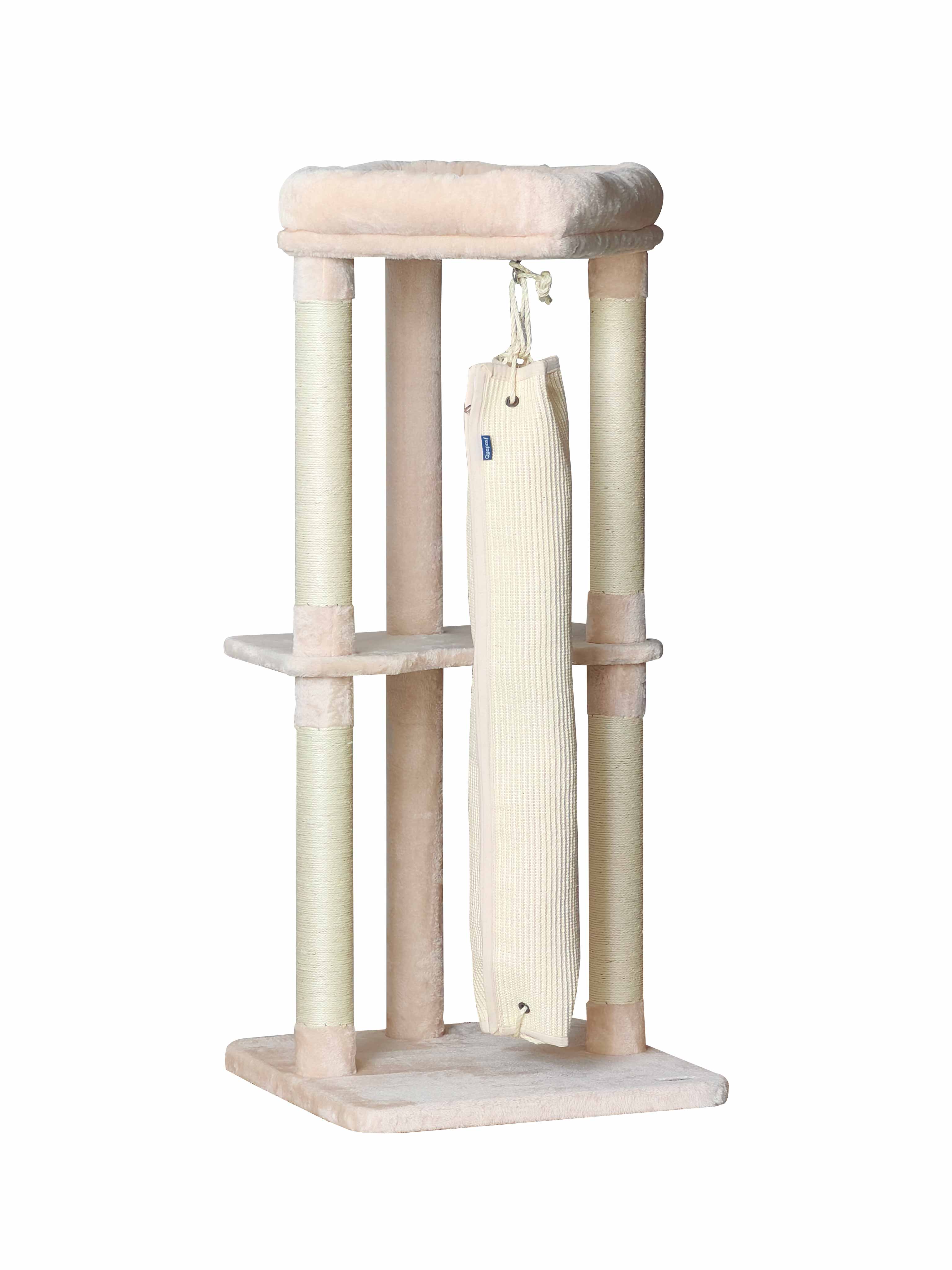 Quapas! Cat scratcher 60*60*136 climbing bag on pole beige