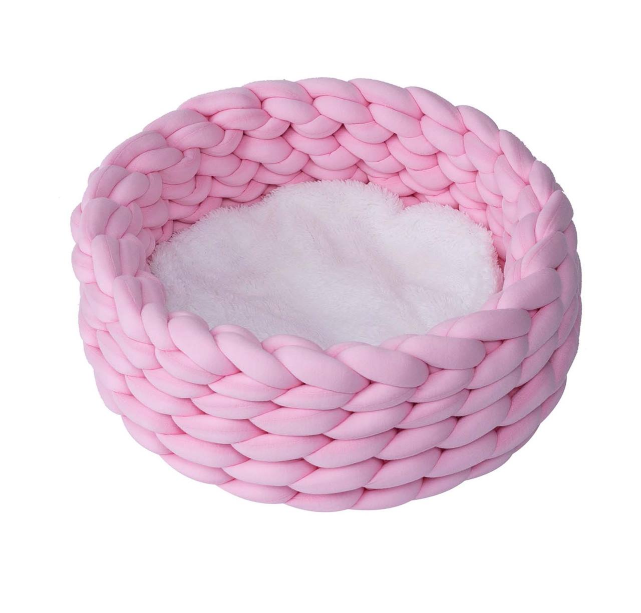 Quapas! Cat bed woven pink
