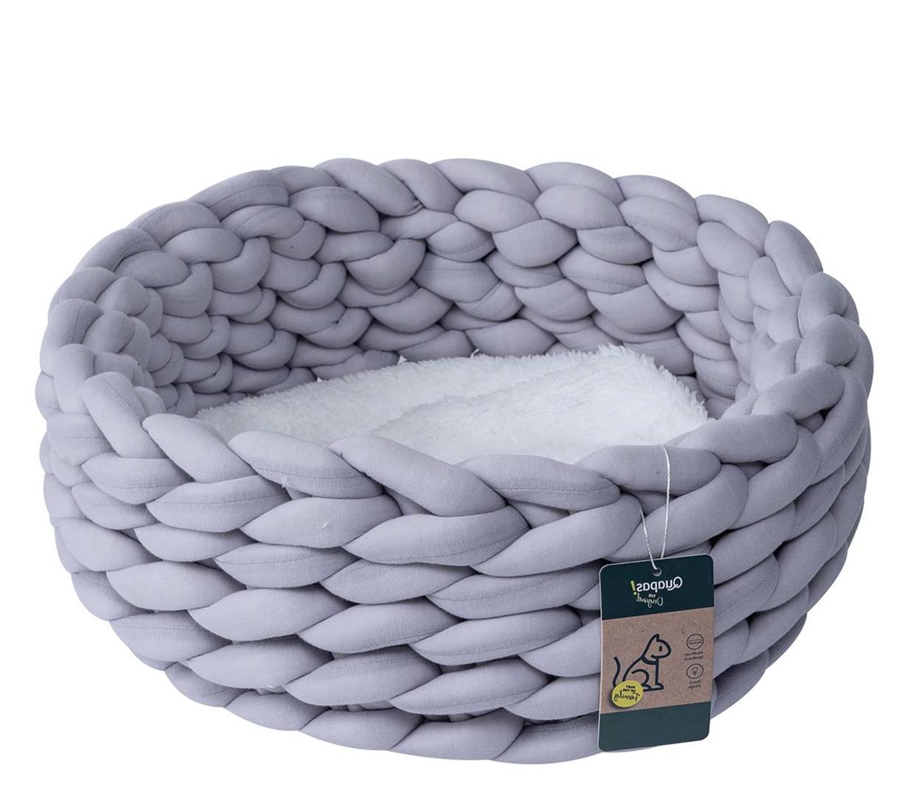 Quapas! Cat bed woven Grey