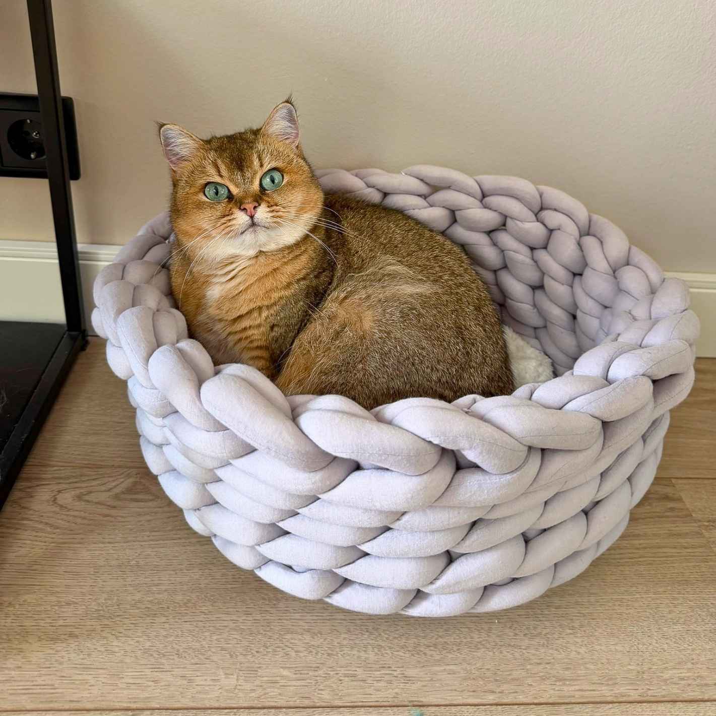 Quapas! Kattenmand geweven grijs