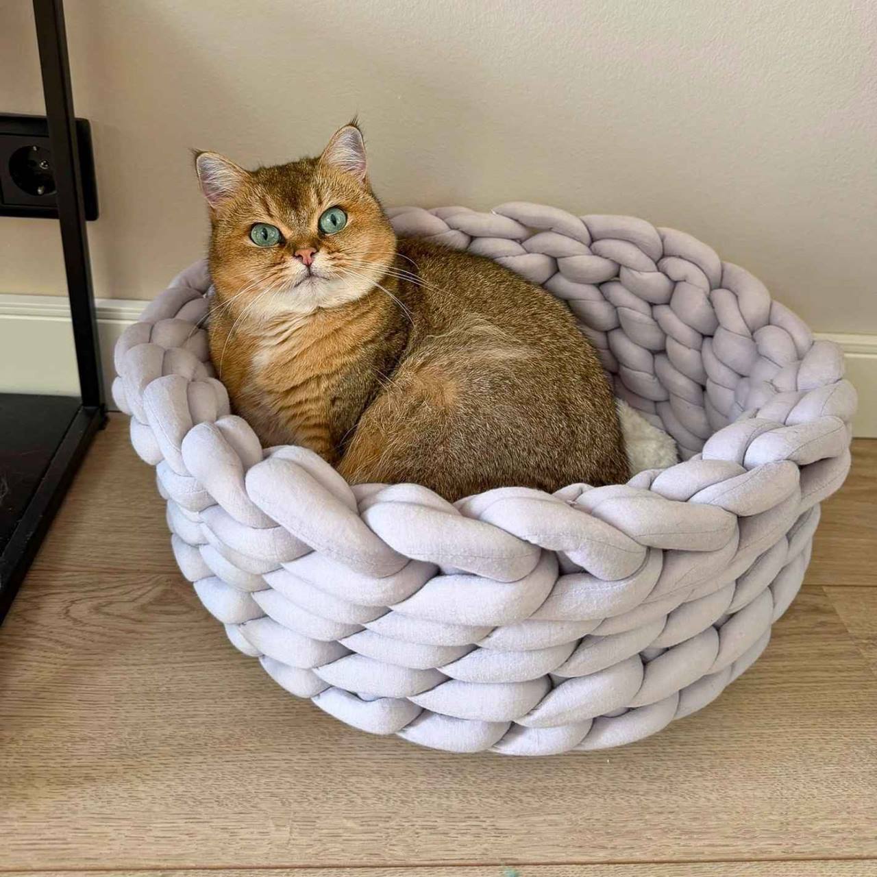 Quapas! Kattenmand geweven grijs