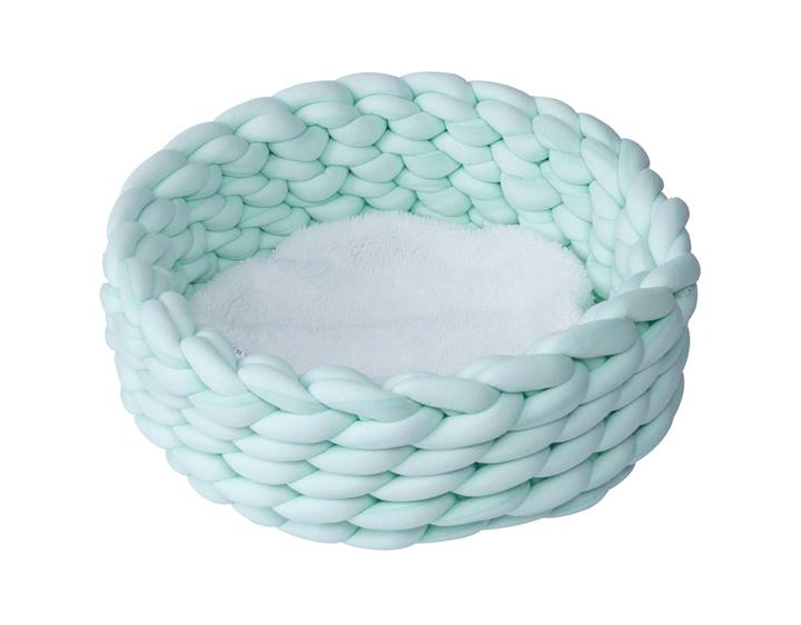 Quapas! Cat bed woven mint
