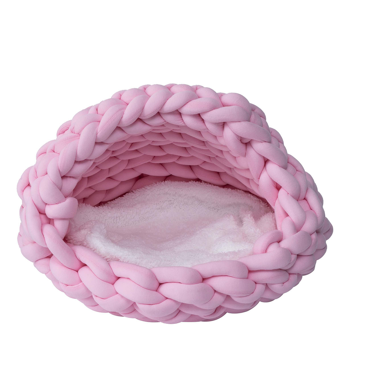 Quapas! Cat bed woven iglo pink