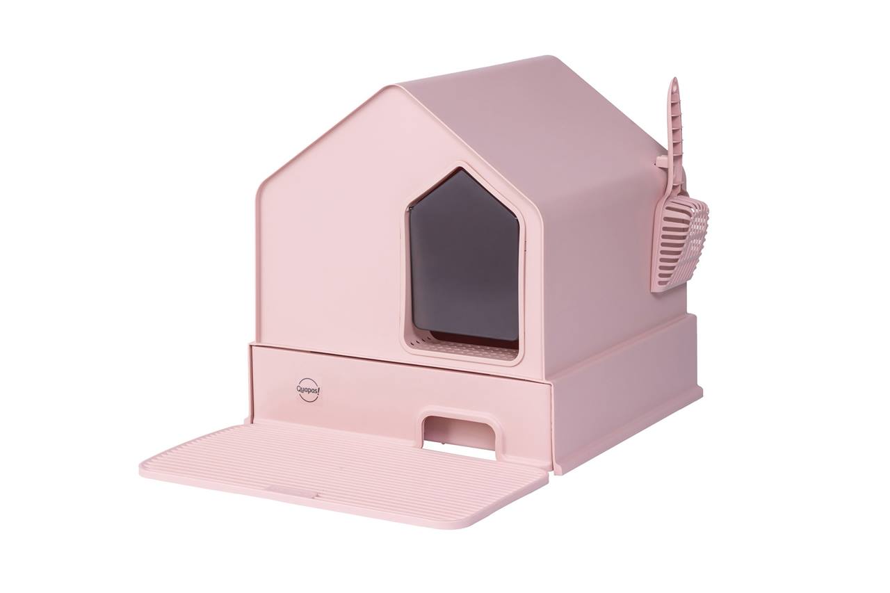 Quapas! Cat litter house Soft pink