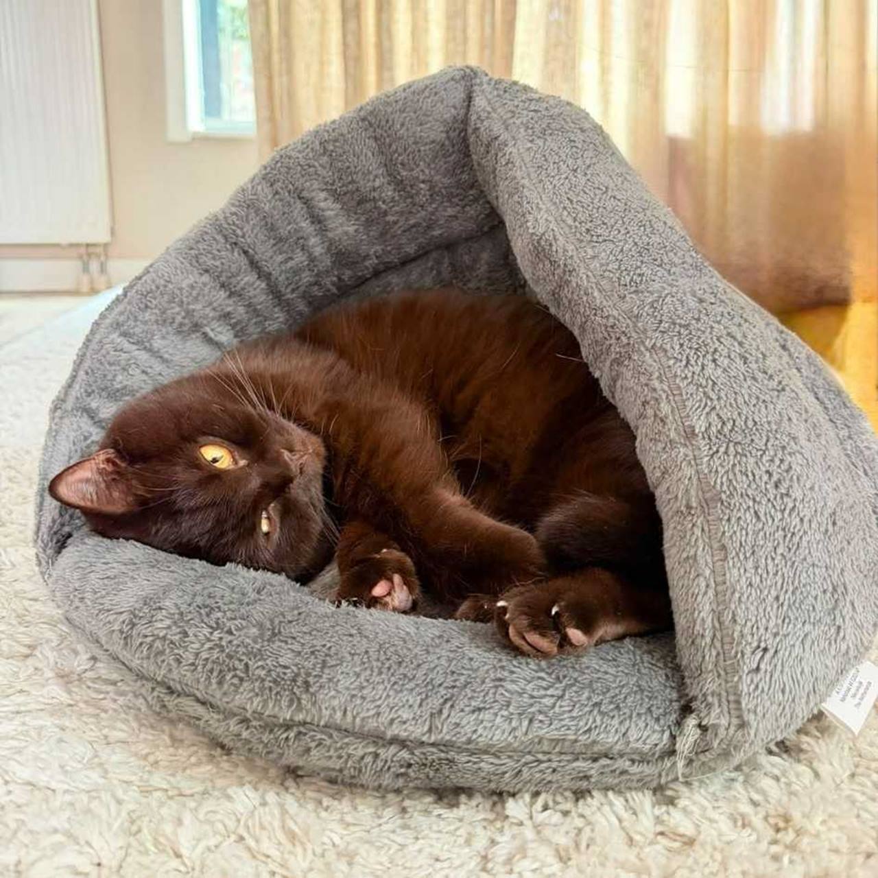 Grey Igloo Cat Bed