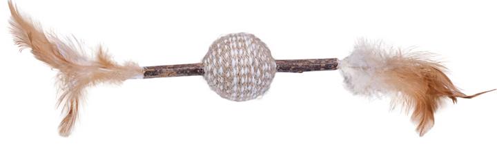 Quapas! Cat toy stick with feathers