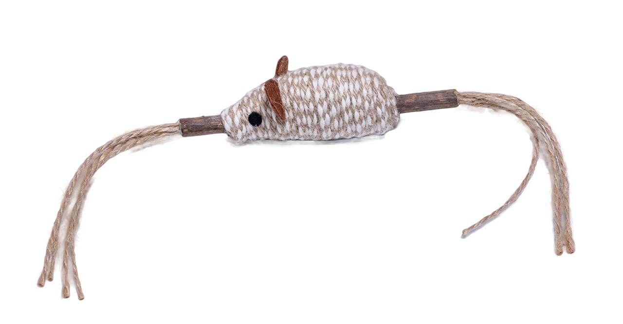 Quapas! Cat toy mouse with feathers