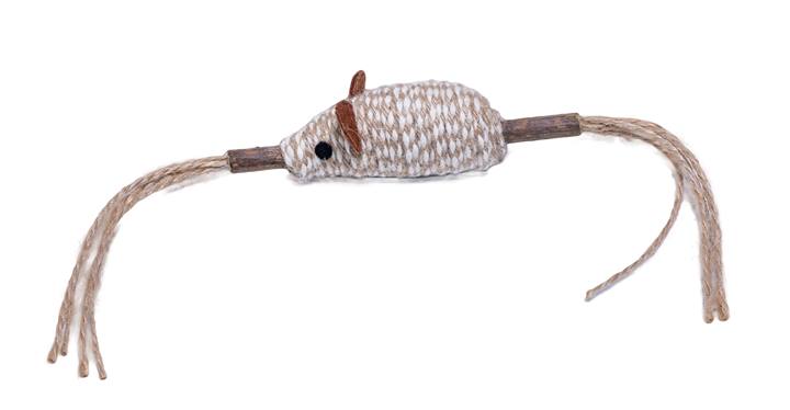 Quapas! Cat toy mouse with feathers