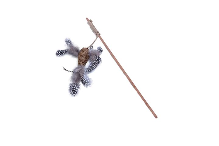 Quapas! Cat toy fishing rod bird brown