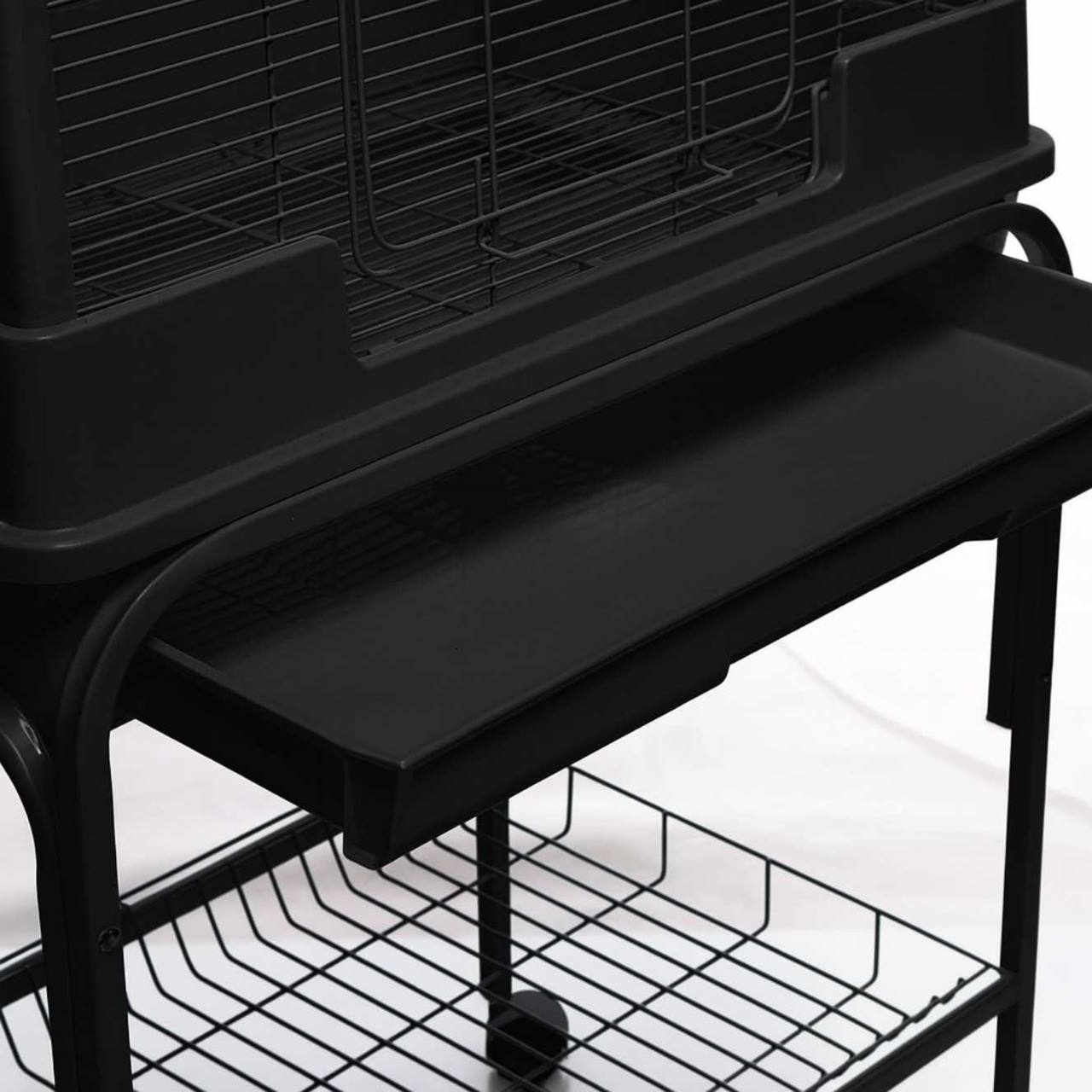 Bird Cage Ceasar M with Stand Black