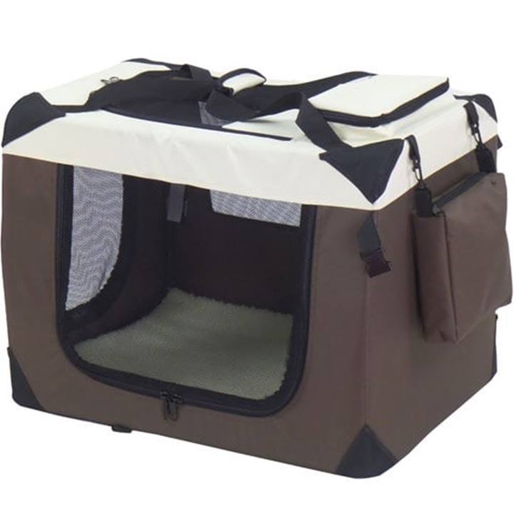 Nylon Dogcrate XS Bruin/beige