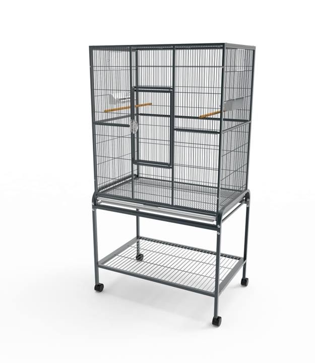STRONG Birdcage Agatha, silvertone grey