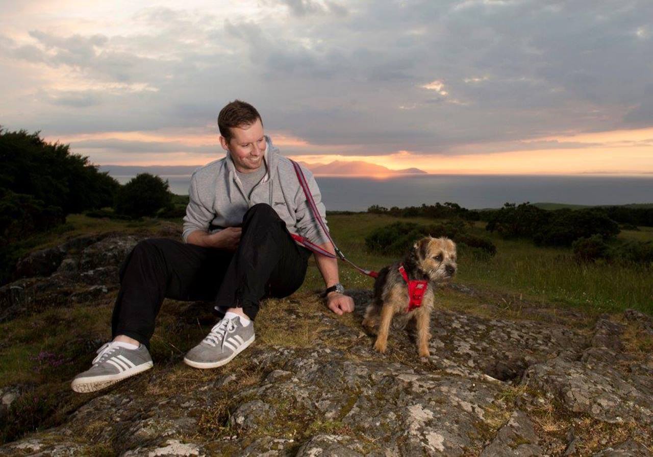 Kurgo Quantum Leash, Barn Red/Blue