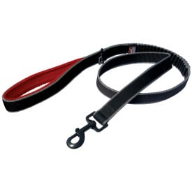 SPRINGBACK LEASH BLACK/RED 122CM