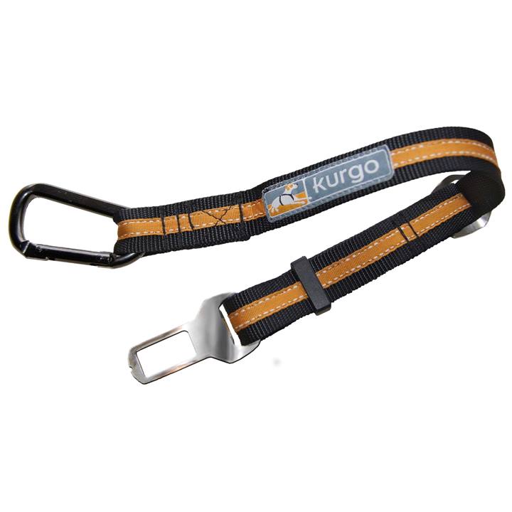 Kurgo Direct to Seatbelt Swivel Tether, Orange