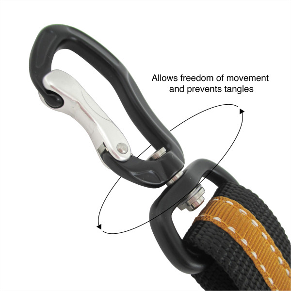 Kurgo Direct to Seatbelt Swivel Tether Orange