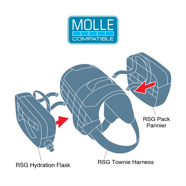 Kurgo RSG Hydration Flask Zwart - Hondendrinkzak