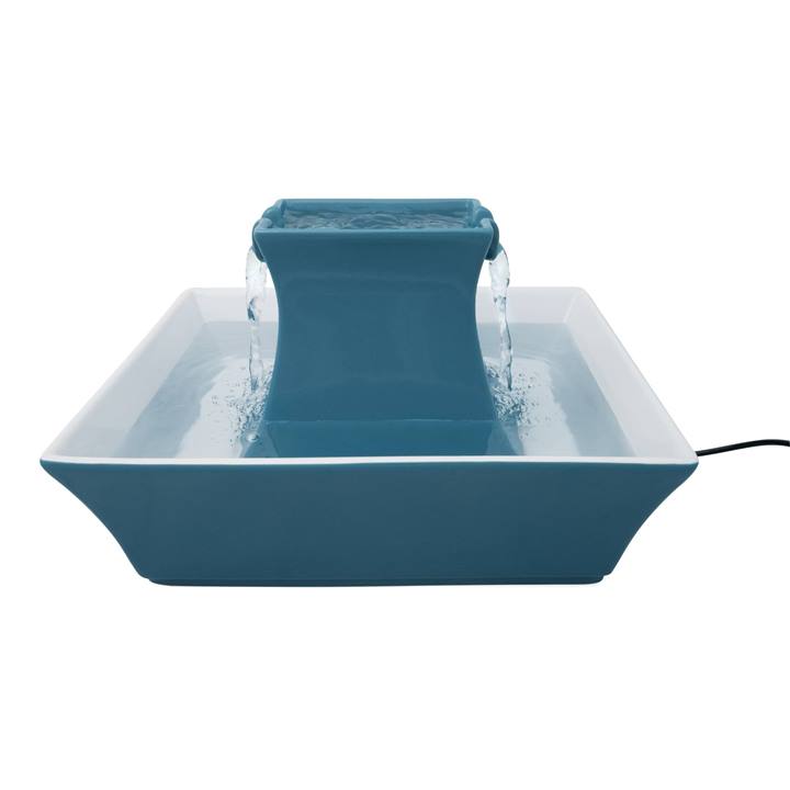 Drinkwell Keramische Pagode Pet Fontein - Blauw