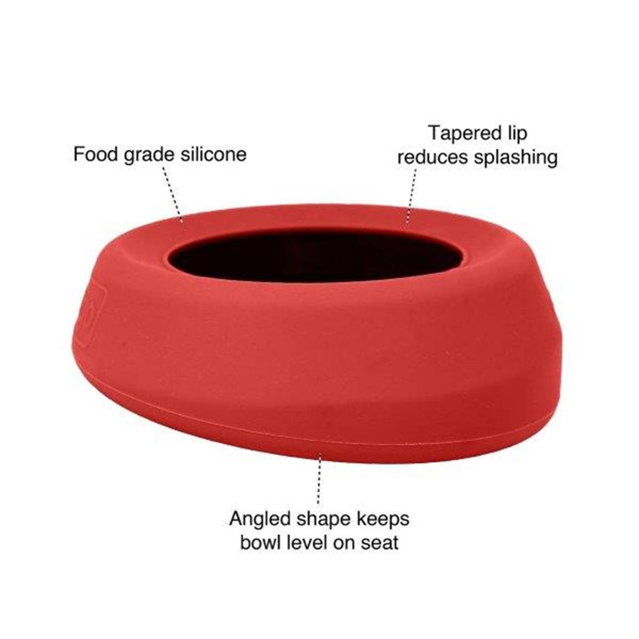 Kurgo Splash Free Wander Water Bowl, Chili Red