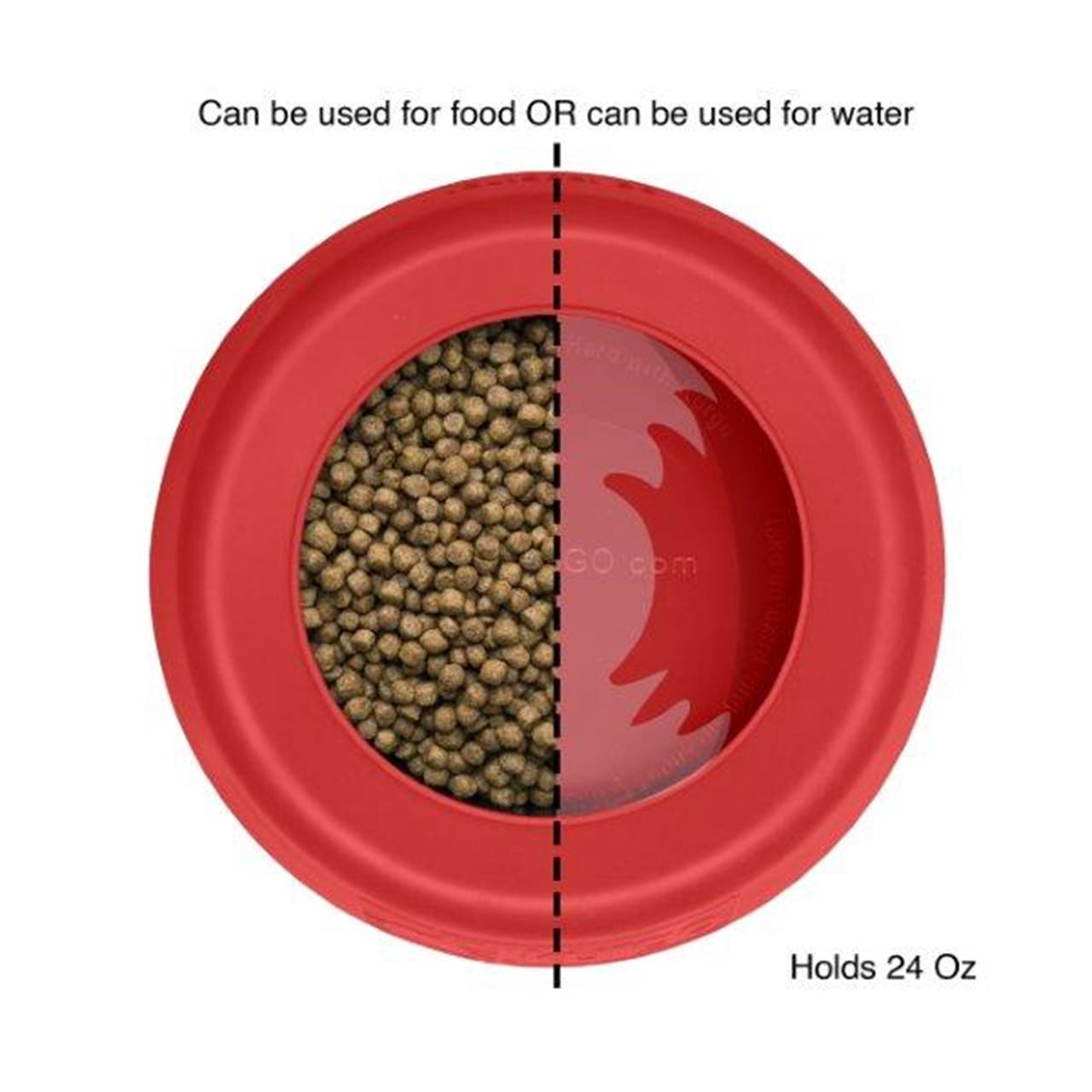 Kurgo Splash Free Wander Water Bowl, Chili Red