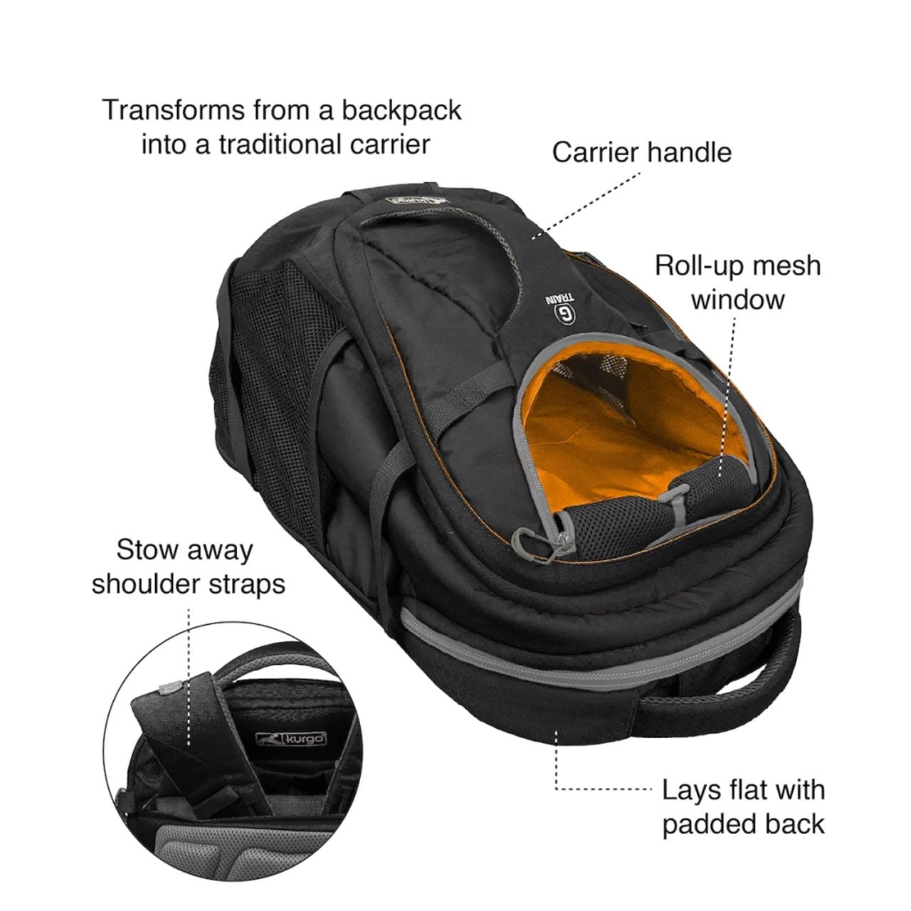 Kurgo G-train Pack, Black