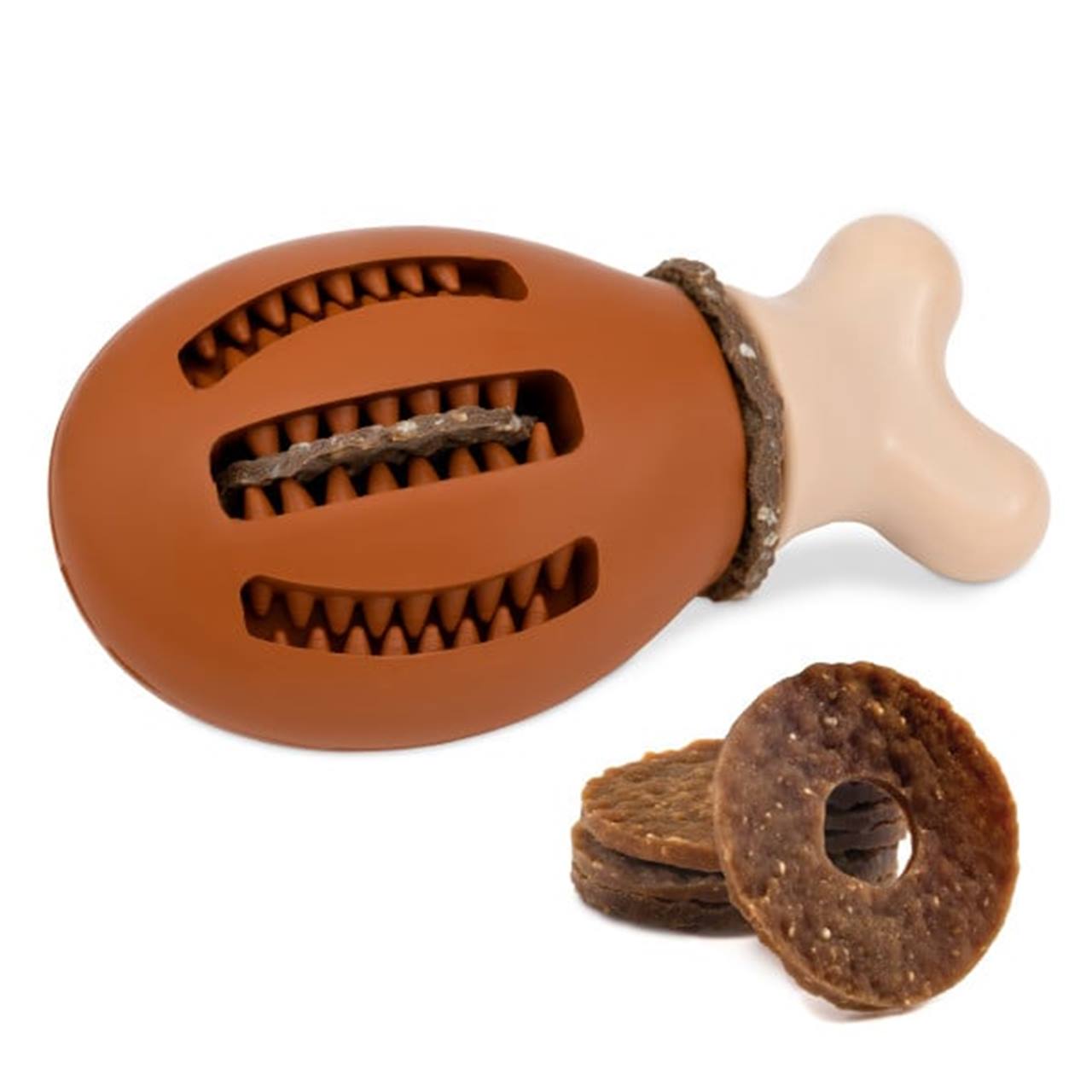 PetSafe® Busy Buddy® Chompin’ Chicken Treat Ring Dog Toy, Small/Medium