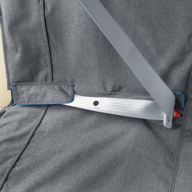 Kurgo Heather Bench Seat Cover, Grey/Coastal Blue