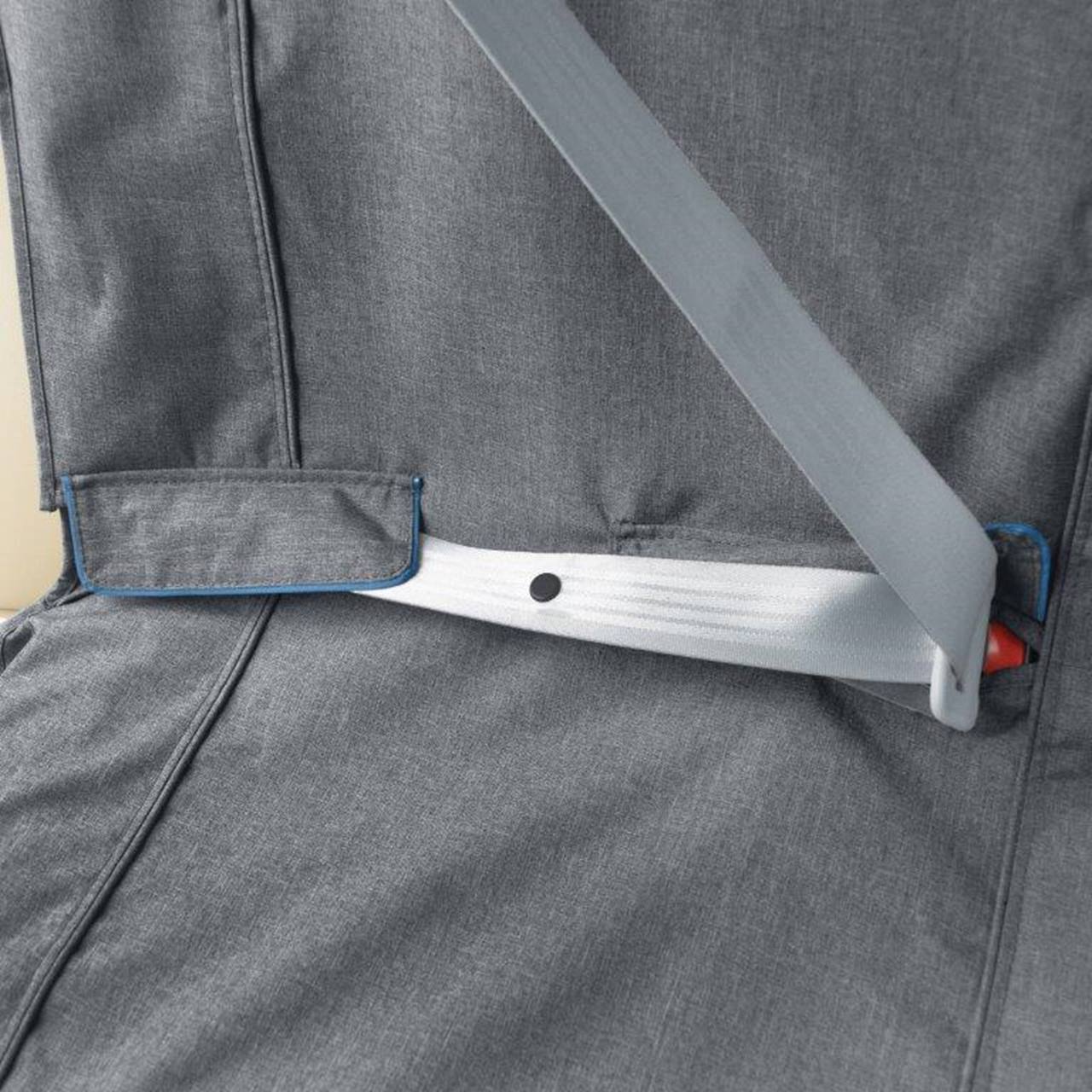 Kurgo Heather Bench Seat Cover, Grey/Coastal Blue