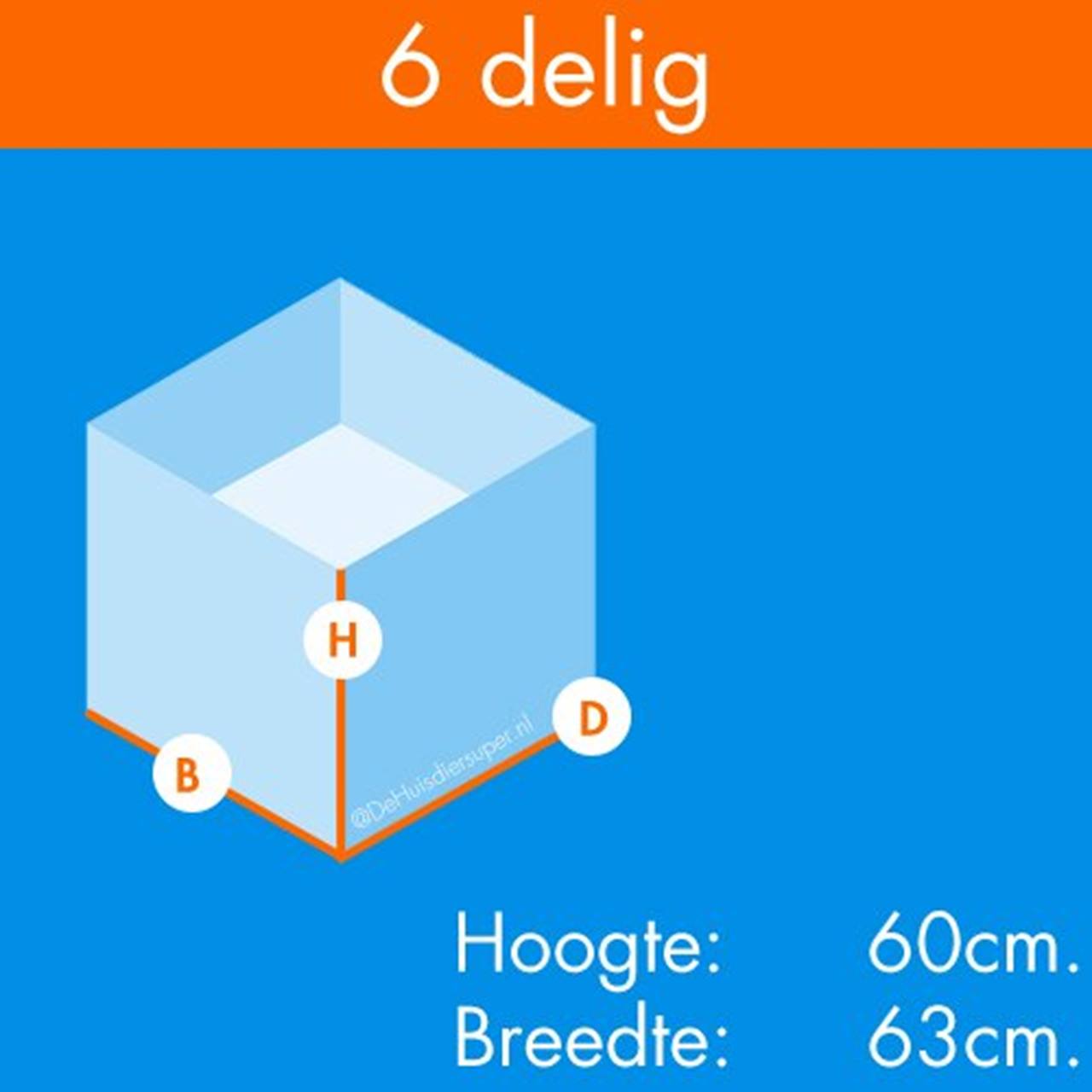 6-Piece Metal Rabbit Run 60x63cm