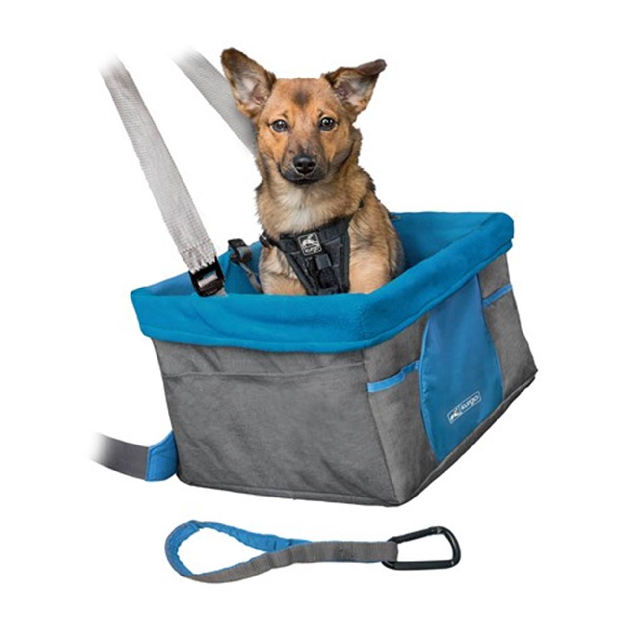 Kurgo Heather Booster Seat, Grey/Coastal Blue