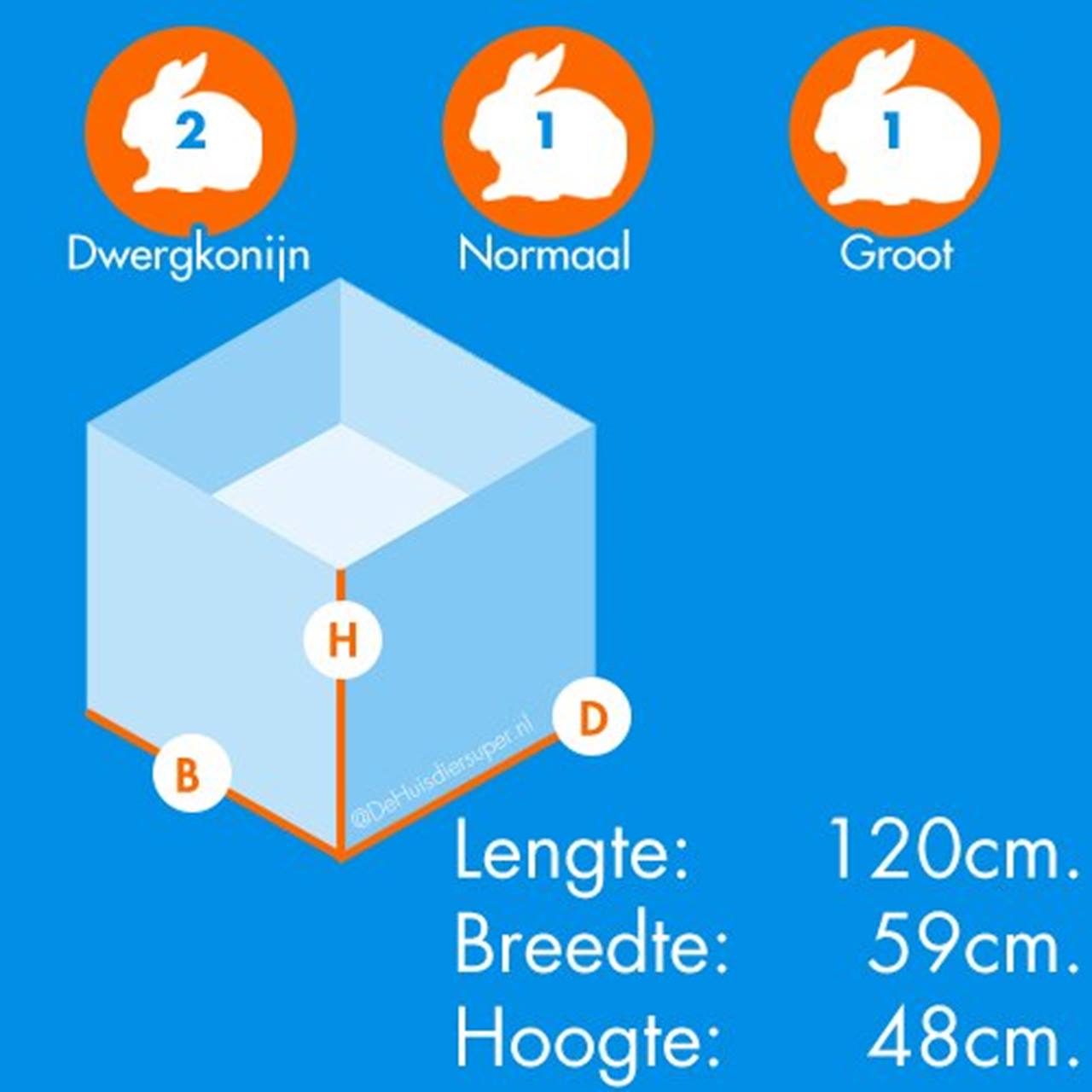 Rabbitcage 120cm Silver/Anthracite