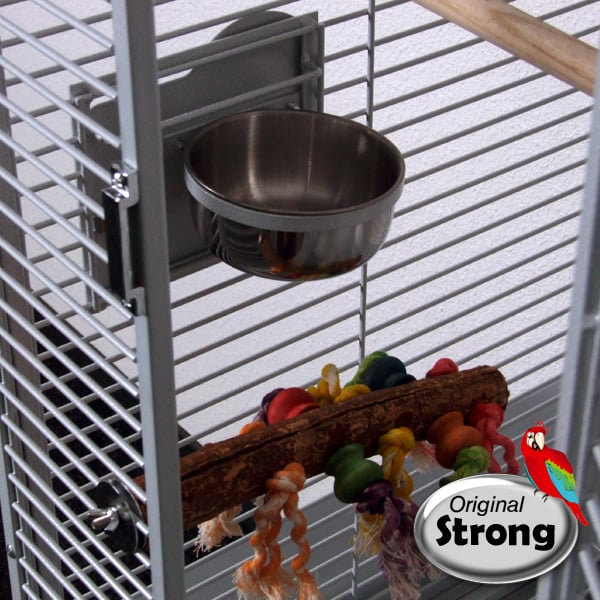 STRONG papegaaienkooi Villa Anna, Zilverkleurig Wit