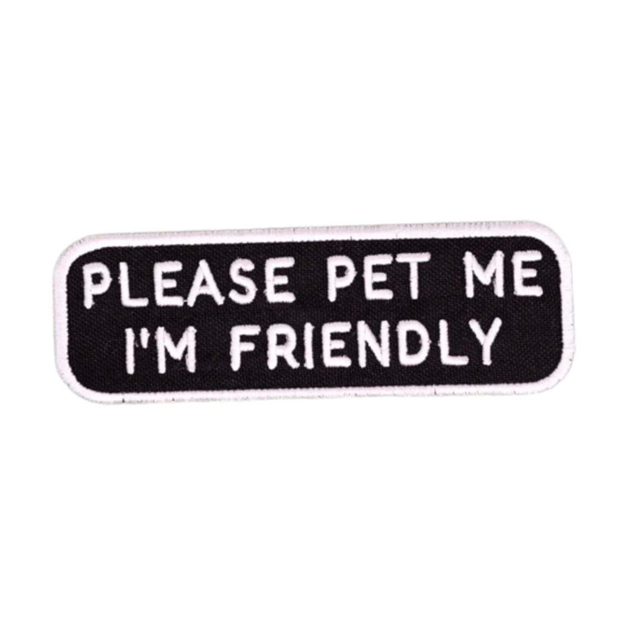 K9 Sport Sack Patch 'Please Pet Me I'm Friendly'