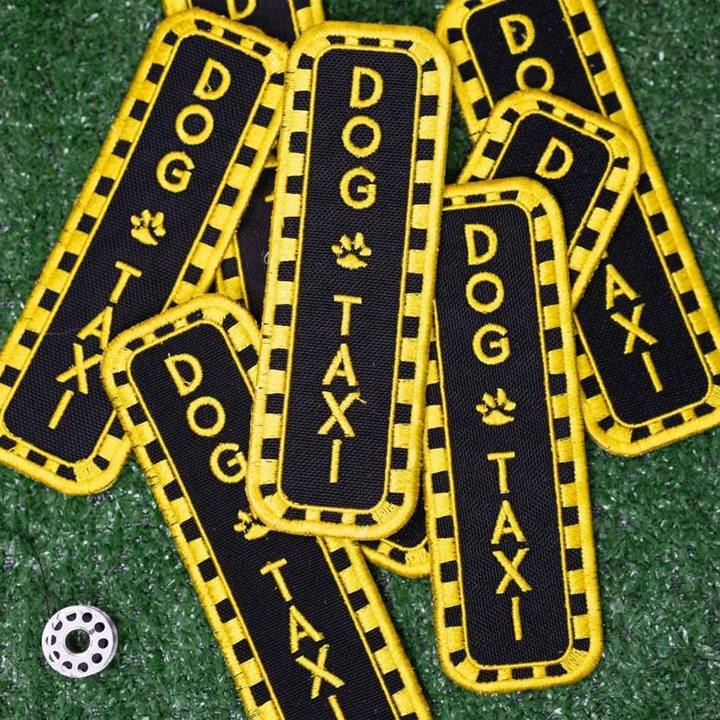K9 Sport patch Please pet BLK-WHI 5x15cm