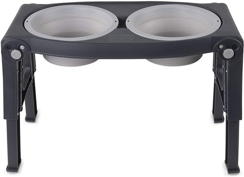 In hoogte verstelbare voerbak voor huisdieren, Pro blauw