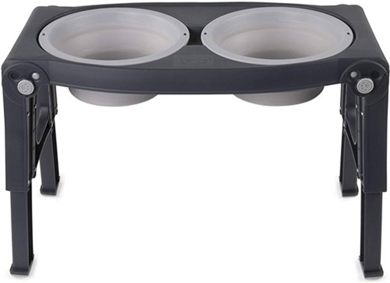 In hoogte verstelbare voerbak voor huisdieren, Pro blauw