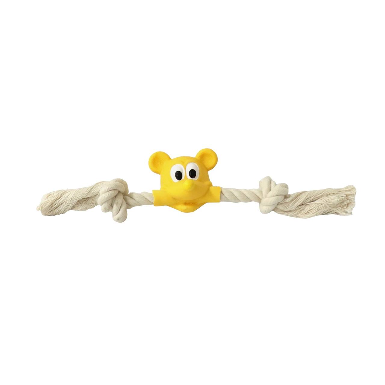 Quapas! Puppy Toy Happy Mouse with rope