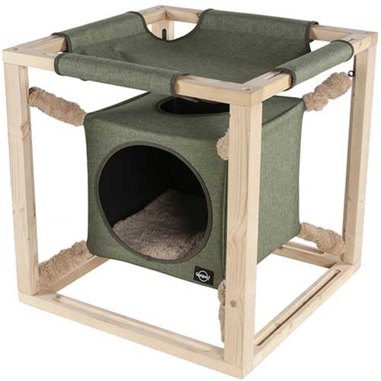 Quapas! Katzenwürfel mit Hängematte Grün